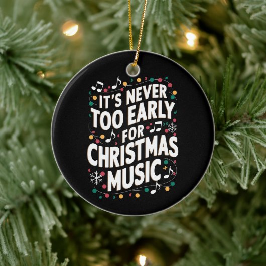 Het is nooit te vroeg voor kerstmuzikant keramisch ornament (Boom)
