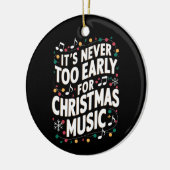 Het is nooit te vroeg voor kerstmuzikant keramisch ornament (Links)
