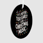 Het is nooit te vroeg voor kerstmuzikant ornament (voorkant)