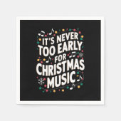 Het is nooit te vroeg voor kerstmuzikant servet (Voorkant)