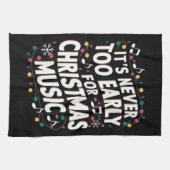 Het is nooit te vroeg voor kerstmuzikant theedoek (Horizontaal)