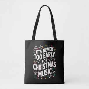 Het is nooit te vroeg voor kerstmuzikant tote bag