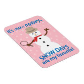 Het is NOw Mystery Detective Snowman Pink Magneet (Rechterzijde)
