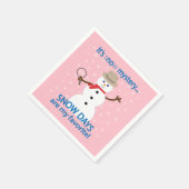 Het is NOw Mystery Detective Snowman Pink Servet (Hoek)