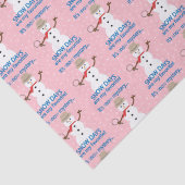 Het is NOw Mystery Detective Snowman Pink Tissuepapier (Detail)