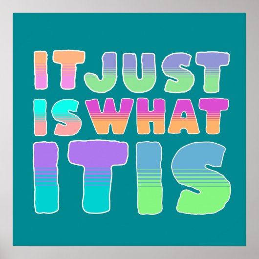 Het Is Nu Eenmaal Zo, Het Is Wat Het Is | Grappige Poster (Voorkant)