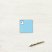 Het is NU Mystery Detective Snowman Blue Post-it® Notes (Op bureau)