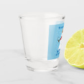 Het is NU Mystery Detective Snowman Blue Shot Glas (Links)