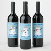 Het is NU Mystery Detective Snowman Blue Wijn Etiket (Flessen)