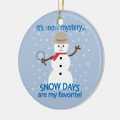 Het is NU Mystery Detective Snowman Keramisch Ornament (Links)