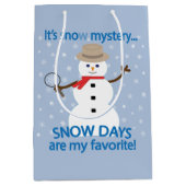 Het is NU Mystery Detective Snowman Medium Cadeauzakje (Voorkant)