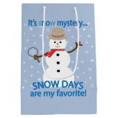 Het is NU Mystery Detective Snowman Medium Cadeauzakje (Achterkant)