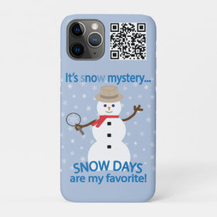 Het is NU Mystery Detective Snowman Pink QR Case-Mate iPhone Case