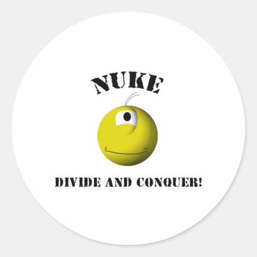 Het is Nuke! Ronde Sticker (Voorkant)