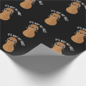 Het is Nut My Fault Funny Peanut Pun Dark BG Cadeaupapier (Hoek)
