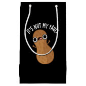 Het is Nut My Fault Funny Peanut Pun Dark BG Klein Cadeauzakje (Voorkant)