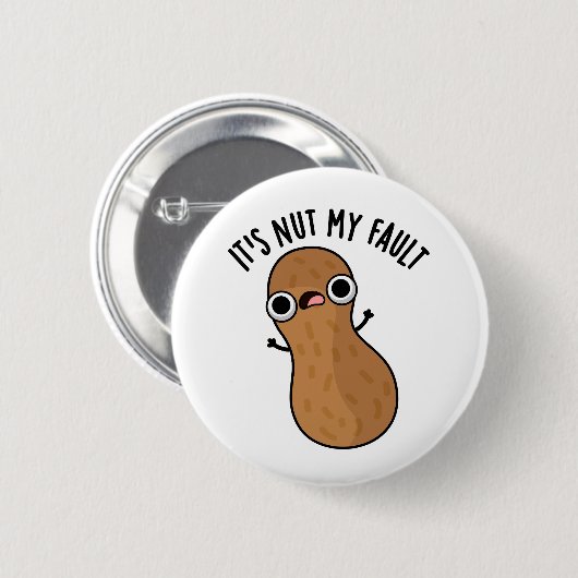 Het is Nut My Fault Funny Pun Ronde Button 5,7 Cm (Voorkant /achterkant)