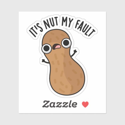 Het is Nut My Fault Funny Pun Sticker (Vel)
