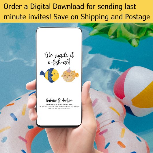 Het is O-FISH-AL Funny Cute Summer Vrijgezellenfee Kaart