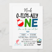 Het is O-Fish-Ally One, 1e verjaardag Kaart (Voorkant / Achterkant)