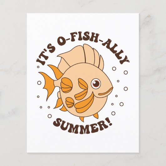 Het is O-vis-ally Zomervis Pun Flyer (Voorkant)