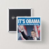 Het is Obama Headline Button (Voorkant /achterkant)
