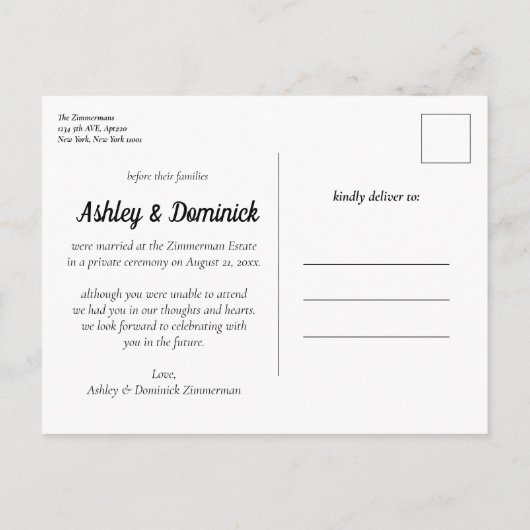 Het is officieel! Aankondiging van het Elopement W (Achterkant)