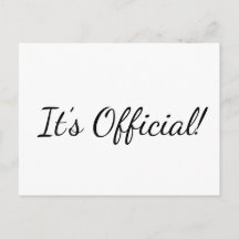 Het is officieel! Aankondiging van het huwelijk