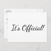 Het is officieel! Aankondiging van het huwelijk (Voorkant / Achterkant)