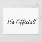 Het is officieel! Aankondiging van het huwelijk (Voorkant)