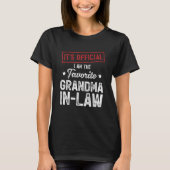 Het is officieel dat ik de favoriete schoonmoeder t-shirt (Voorkant)