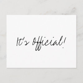 Het is officieel! Eenvoudige aankondiging van het 