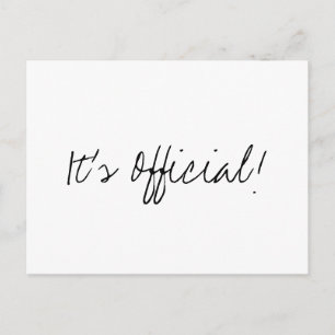 Het is officieel! Eenvoudige aankondiging van het 