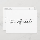 Het is officieel! Eenvoudige aankondiging van het  (Voorkant / Achterkant)