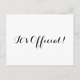 Het is officieel! Eenvoudige aankondiging van het 