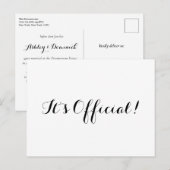 Het is officieel! Eenvoudige aankondiging van het  (Voorkant / Achterkant)