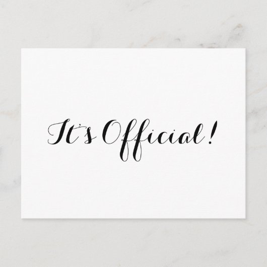 Het is officieel! Eenvoudige aankondiging van het  (Voorkant)