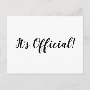 Het is officieel! Eloped Wedding Announding Card Aankondigingskaart