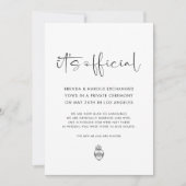 Het is officieel getrouwd aankondiging (Voorkant)