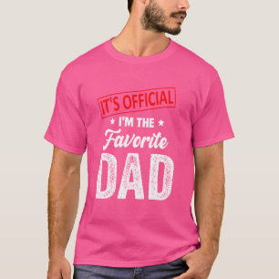 Het is officieel Ik ben de favoriete papa grappige T-shirt
