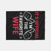 Het is officieel Ik ben de favoriete vrouw  moeder Fleece Deken (Voorkant (Horizontaal))