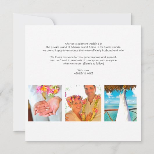 Het is officieel Koper 4 Foto vierkante marmeren b Kaart (Achterkant)