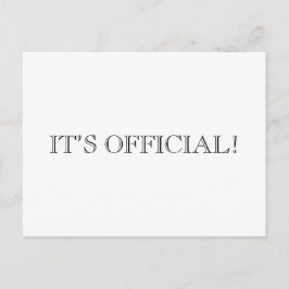 Het is officieel! Moderne aankondiging van het huw