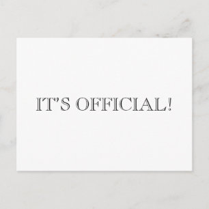 Het is officieel! Moderne aankondiging van het huw