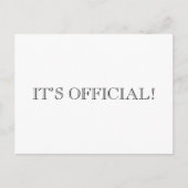 Het is officieel! Moderne aankondiging van het huw (Voorkant)