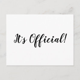 Het is officieel! Verloving Aankondigingskaart voo