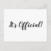 Het is officieel! Verloving Aankondigingskaart voo (Voorkant)