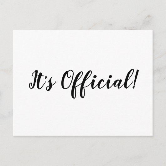 Het is officieel! Verloving Aankondigingskaart voo (Voorkant)