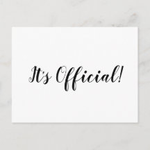 Het is officieel We Eloped minimalistisch script b