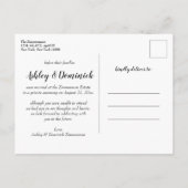 Het is officieel We Eloped minimalistisch script b Aankondigingskaart (Achterkant)